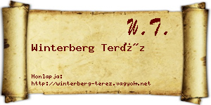 Winterberg Teréz névjegykártya